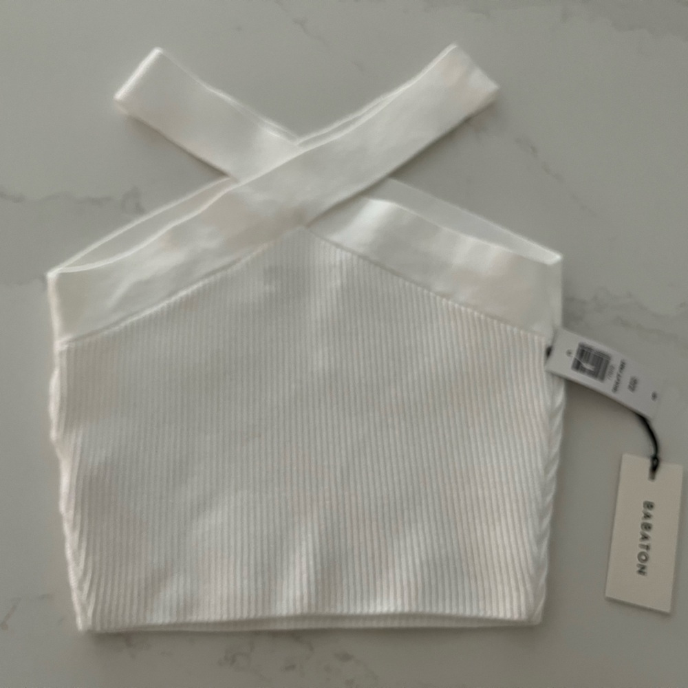 Babaton Ivory Textured Top